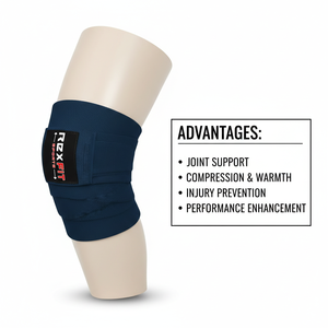 ผ้าพันเข่าแบบยืดหยุ่น Rexfit Sports สำหรับยกน้ำหนัก ช่วยรัดกระชับและพยุงเข่าสำหรับการฝึกยกน้ำหนัก - Product Image 4