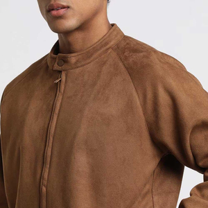 Best Quality Winter <b>Men's</b> Bomber <b>Jacket</b> Breathable Cheap Price Brown Color Design <b>suede</b> <b>jacket</b> <b>suede</b> brown <b>jacket</b> - Product Image 5