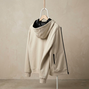 Men's Fall Winter Fleece zipper Hooded high quality breathable custom logo Regular Sleeves Pure Color Solid Pattern men's hoodie - Product Image 5