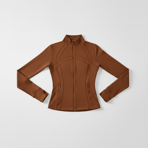 Chaqueta deportiva ajustada elástica para yoga y running, de manga larga con cremallera completa y orificios para los pulgares, para mujer, top de gimnasio. - Product Image 2