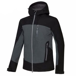 Wholesale Soft Shell Winter Jacket Stand Collar Front Logo <b>Warm</b> <b>Fleece</b> Lining Waterproof Zipper for Outdoor Softshell Jacket - Product Image 2
