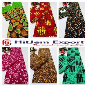 Tissu Ankara en Coton 100% Imprimé Wax Africain du Ghana Personnalisé pour Vêtements, Artisanat, Sacs, Textile Batik - Fournisseur OEM - Product Image 1