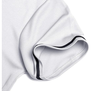 Maillot de baseball unisexe blanc à col en V, manches courtes, boutons sur le devant, en polyester anti-humidité, vêtement de sport pour adulte - Product Image 5