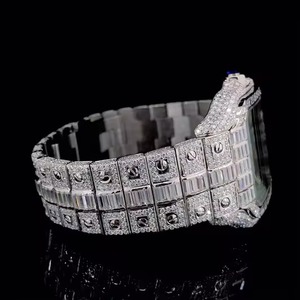 Montre mécanique squelette carrée de luxe pour homme, acier inoxydable, verre saphir, 40 mm, analogique, fermoir pliant, mouvement ETA - Product Image 2