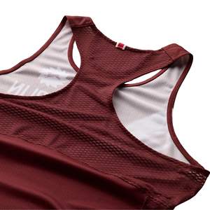 Low MOQ Custom Logo Sublimated Stretch Knitted Eco-Friendly Breathable Sport Wear Crew Neck Jersey Polyester Sleeveless <b>Running</b> - Product Image 6