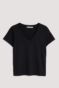 Camiseta Moderna y Transpirable con Cuello en V para Mujer, 100% Algodón, Tela Cómoda, Tacto Suave, Estilo Urbano, Ropa de Moda - Product Image 4