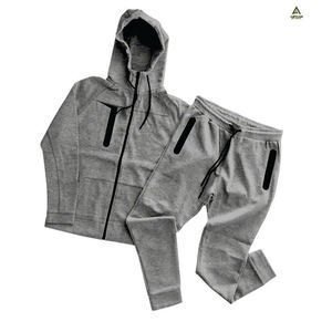 Conjunto Deportivo AIFRAN SPORTS para Hombre, Sudadera con Cierre y Pantalones Deportivos Negros, Transpirable, de Poliéster, Corte Holgado, para Invierno - Product Image 4
