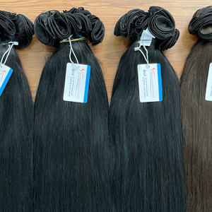 Extensions de cheveux humains tissées à la main, populaires, douces et lisses, sans perte ni nœuds - Product Image 1