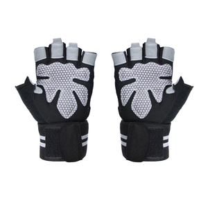 Gants de fitness en maille ventilée avec bandes de maintien intégrées pour les poignets - Gants de sport antidérapants avec paume imprimée en silicone pour hommes et femmes - Légers - Product Image 6