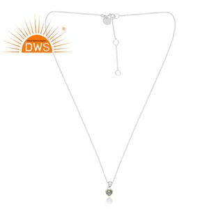 Nouveau modèle Design en argent Sterling naturel vert fraise Quartz pendentif en pierres précieuses collier fabricant de bijoux personnalisés - Product Image 3