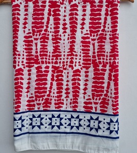 Wholesale Hand Block Print Soft cotton Handmade Boho Beach <b>Sarong</b> Featuring Elegant Lightweight Block Print Patterns In Earthy - Product Image 2