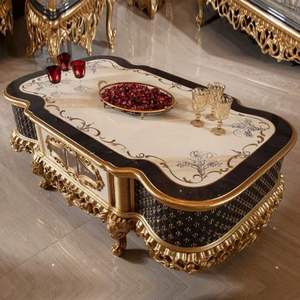 Juego de Sofás Seccionales de Madera Maciza Europea Clásica de Lujo en Oferta, Muebles Elegantes para Sala de Estar - Product Image 2