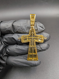 Pendentif Croix de Jésus Glacée en Argent Sterling 925 Plaqué Rhodium avec Moissanite, Bijou Religieux de Luxe Personnalisé Hip Hop pour Hommes et Femmes - Product Image 2