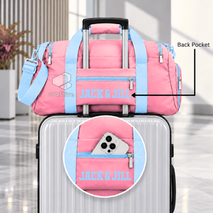 Bolsa de Viaje Deportiva con Compartimento para Zapatos, Color Rosa, de Cordura, para Mujer, Marca Jack And Jill Of America - Product Image 5
