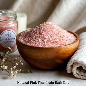 Sel de bain minéral rose de l'Himalaya naturel, sculpté, moderne, écologique, apaisant, relaxant, thérapie spa, aromatique, détoxifiant, soin de la peau - Product Image 1