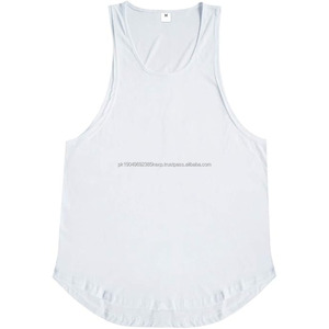 Nouveau débardeur de sport pour homme 2025, sans manches, avec fente latérale, imprimé uni, débardeur de sport pour homme - Product Image 5