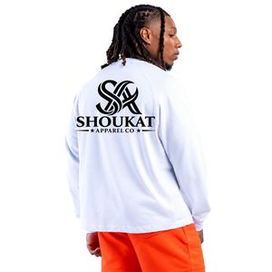 <b>Mens</b> White Crew Neck Sweatshirt <b>Long</b> <b>Sleeve</b> Pullover Casual Sportswear <b>Top</b> Custom Logo Shoukat Apparel Manufacturer Wholesale - Product Image 4