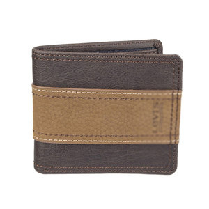 Cartera de cuero genuino para hombre con estructura plegable, protección y interior organizado para tarjetas y efectivo - Product Image 1