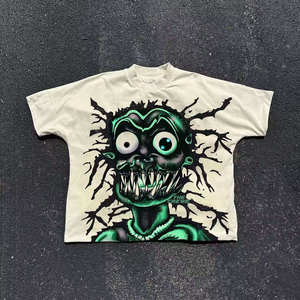 Camiseta de Hombre de Algodón 100% Personalizada de Alta Calidad con Estampado de World Creates Monsters, Cuello Redondo, Manga Corta, Estilo Urbano, 320g - Product Image 4