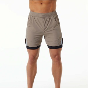 Quick Dry Solid Canvas Men's Running Shorts High Quality Customizable Low MOQ Hot Sale Fitness Shorts - Product Image 1