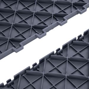 แผ่นปูพื้นโรงรถแบบประกบกัน 50 ชิ้น ขนาด 12 x 12 x 0.53 นิ้ว ป้องกันการลื่น ผิวสัมผัสสองด้าน คุณภาพพรีเมียม - Product Image 4