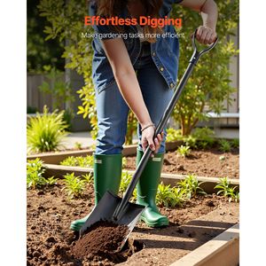 Pelle carrée robuste de 48 pouces avec lame en acier allié et poignée en D antidérapante, pelle de transfert facilement détachable - Product Image 2