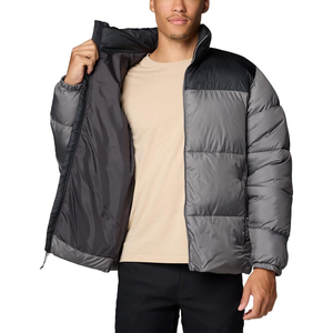 Veste polaire d'hiver pour homme, col montant, fermeture éclair, blocs de couleur, coupe-vent, décontractée, pour l'extérieur, 100 % polyester toile - Product Image 6