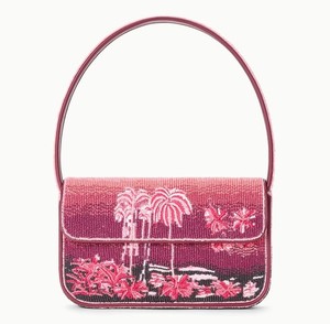 Bolso de Hombro Étnico Moderno para Mujer con Escena Mediterránea, Bordado con Cuentas Azules, de Lona, Tipo Bandolera, para Joyas - Product Image 5