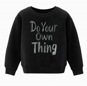 Sudadera de felpa francesa de alta calidad para niños, básica en blanco, lisa, suave, manga larga, estilo informal, niños pequeños, venta al por mayor - Product Image 4