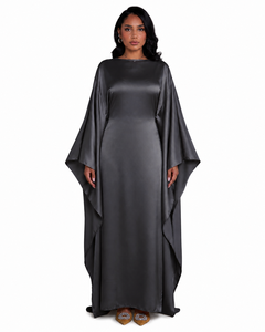 High Quality Casual Maxi <b>Kaftan</b> Abaya Dress Loose Fitting Silk Satin Fabric Anti-Wrinkle Modest <b>Women</b> outfit - Product Image 1