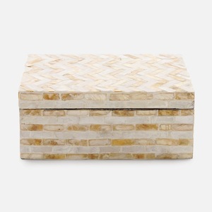 Mother of Pearl Jewelry Organizer <b>Box</b> with Lid Handmade Wooden Storage Case Decorative Ring <b>Earring</b> Necklace <b>Holder</b> - Product Image 3