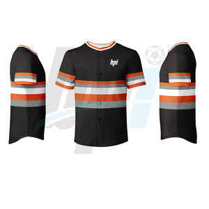 Button <b>Down</b> Solid Color Baseball Jersey Factory Direct Supply Short Sleeve Baseball Jersey - Product Image 3