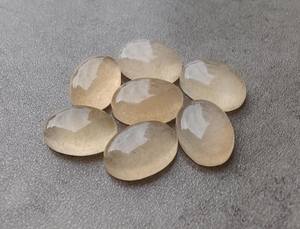 แคลไซต์สีส้มทรงรีธรรมชาติ พลอยหลวมสำหรับทำเครื่องประดับ วัสดุงานฝีมือ พลอยสะสม - Product Image 2