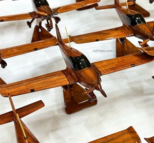 โมเดลเครื่องบินไม้ งานฝีมือไม้เนื้อแข็ง ทนทาน สำหรับตกแต่งและเป็นของที่ระลึกจากเวียดนาม - Product Image 3