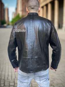 Mens Winter <b>Leather</b> High Street <b>Jacket</b> Durable Outerwear Waterproof Windproof Breathable Front Designed Comfortable Daily Use - Product Image 5
