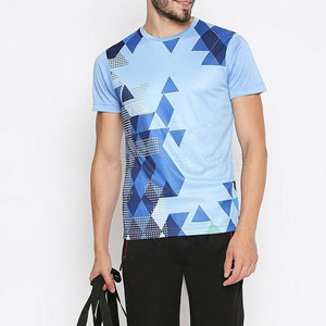 Men Sublimation <b>Shirt</b> Performance Sports Top Lightweight Breathable Quick Dry <b>100</b>% <b>Polyester</b> O-Neck Collar Fabric Suitable for - Product Image 3