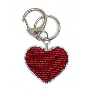 Colorful Bead Embroidery Keychain Unique Designer Portable <b>Key</b> <b>Holder</b> Charm Handcrafted by Artisan for Travel Bags - Product Image 1