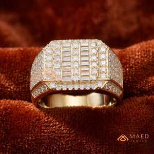 Moissanite <b>Ring</b> <b>Men</b> Hip Hop Gold Plated 925 Sterling Silver Baguette Cluster <b>Ring</b> Luxury Statement Jewelry Gift - Product Image 6