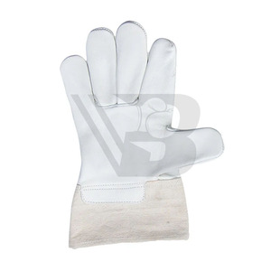 Gants de travail roses de qualité supérieure en cuir de vachette, gants de jardinage avec protection en cuir de vachette - Product Image 5