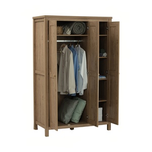 Armario de 3 Puertas de Estilo Minimalista Sofisticado con Puertas Abatibles y 5 Estantes para Interiores Minimalistas, Almacenamiento para Dormitorio - Product Image 1