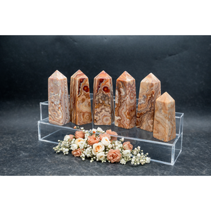 Décorations en cristal de tour d'agate rouge naturelle de 9 cm - Product Image 5