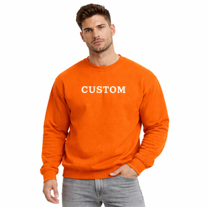 Men's Plain Crew Neck Sweatshirt Custom Logo Cotton <b>Fleece</b> Pullover Casual Winter Wear Wholesale Apparel Manufacturer - Product Image 1