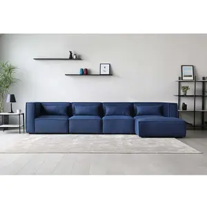 Sofá modular italiano, sofá seccional azul marinho marrom cinza preto verificado personalização