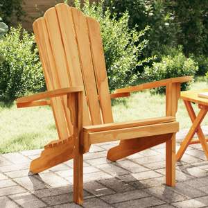 Sedia Adirondack in Legno di Teak Massiccio per Giardino, Media Durata - Product Image 1