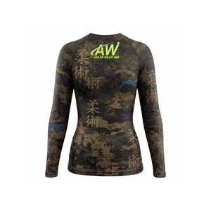 เสื้อแรชการ์ดแขนยาวพิมพ์ลายพรางสำหรับผู้หญิง ยี่ห้อ Askar Wear แห้งเร็ว ระบายอากาศได้ดี เหมาะสำหรับผู้ใหญ่ - Product Image 2