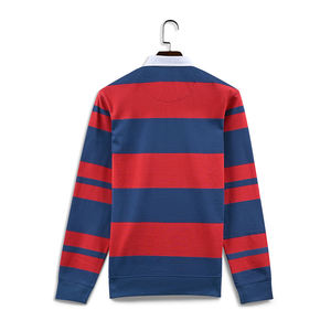 Chemise de rugby personnalisée respirante à séchage rapide, coupe ajustée, manches longues, col rabattu, design vintage universitaire, haute qualité - Product Image 2