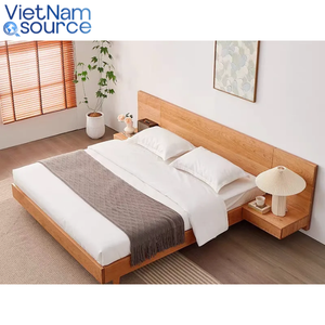 Elegante cama de madera para hotel y casa-Cama de madera maciza de primera calidad con estructura duradera-Hecho en Vietnam con soporte OEM/ODM - Product Image 4