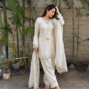 Salwar Kameez traditionnel en coton pour femmes, coupe ample, longueur cheville, bleu clair, tenue décontractée, style Inde Pakistan - Product Image 5