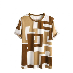 Camiseta Casual Holgada de Manga Corta con Cuello Redondo para Hombre, Diseño Moderno, Transpirable, de Algodón, Precio Económico, Superventas en Pakistán - Product Image 3