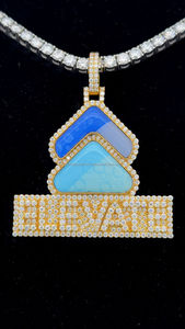 สร้อยคอจี้เพชรโมอิสแบบแผ่นป้ายแบบกำหนดเองขนาด14K ตัวอักษรชุบทองพร้อมเครื่องประดับเคลือบ - Product Image 4